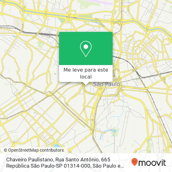 Chaveiro Paulistano, Rua Santo Antônio, 665 República São Paulo-SP 01314-000 mapa