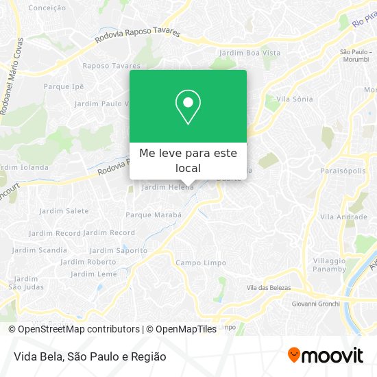Vida Bela mapa