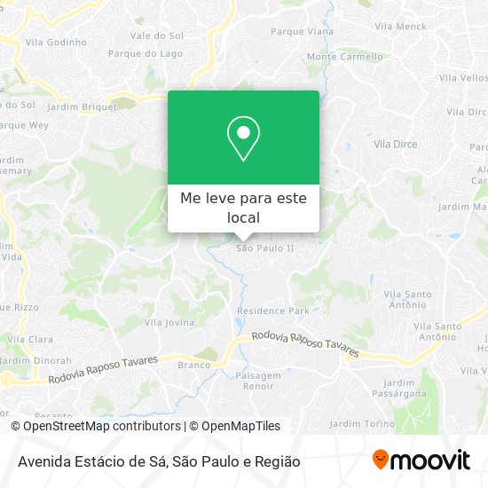 Avenida Estácio de Sá mapa