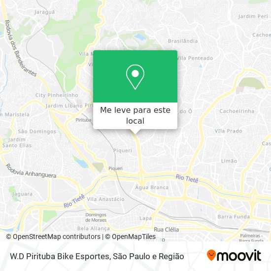 W.D Pirituba Bike Esportes mapa
