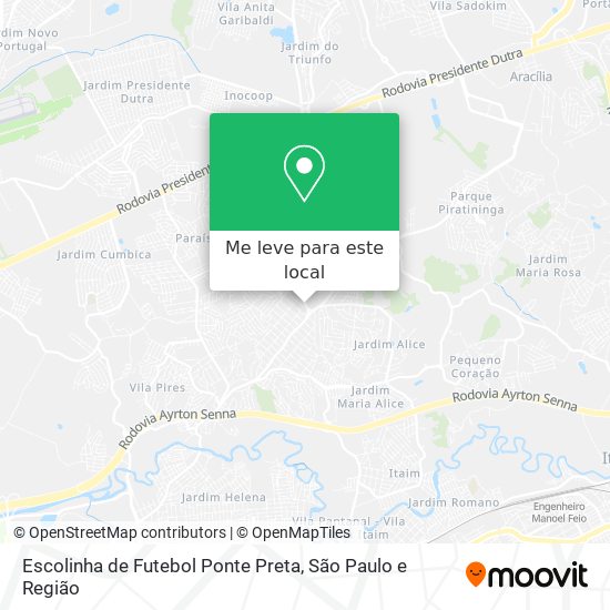 Escolinha de Futebol Ponte Preta mapa