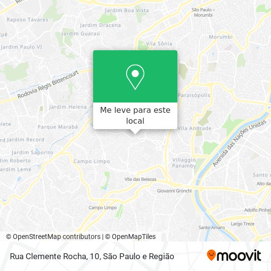 Rua Clemente Rocha, 10 mapa
