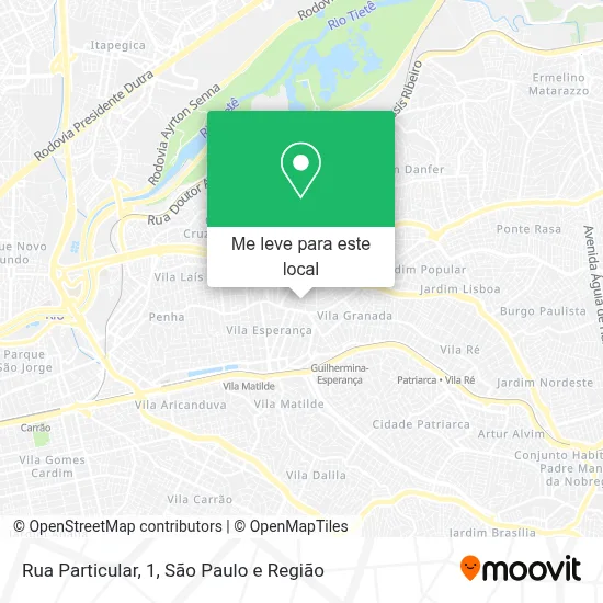 Rua Particular, 1 mapa