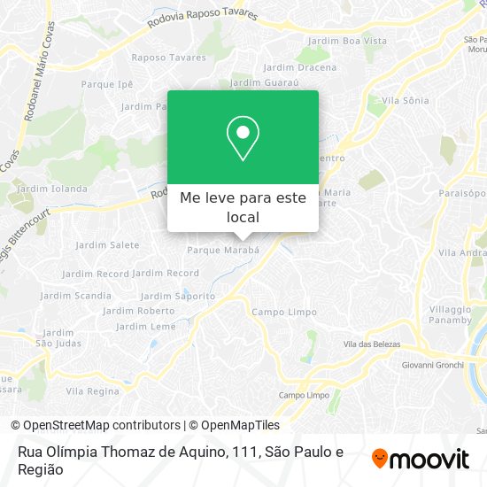Rua Olímpia Thomaz de Aquino, 111 mapa