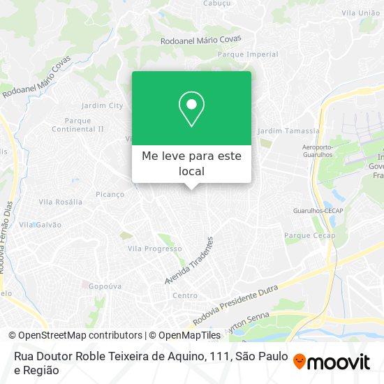 Rua Doutor Roble Teixeira de Aquino, 111 mapa