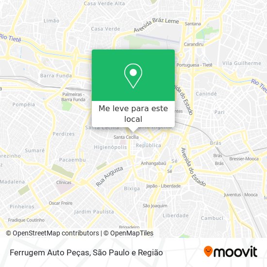 Ferrugem Auto Peças mapa