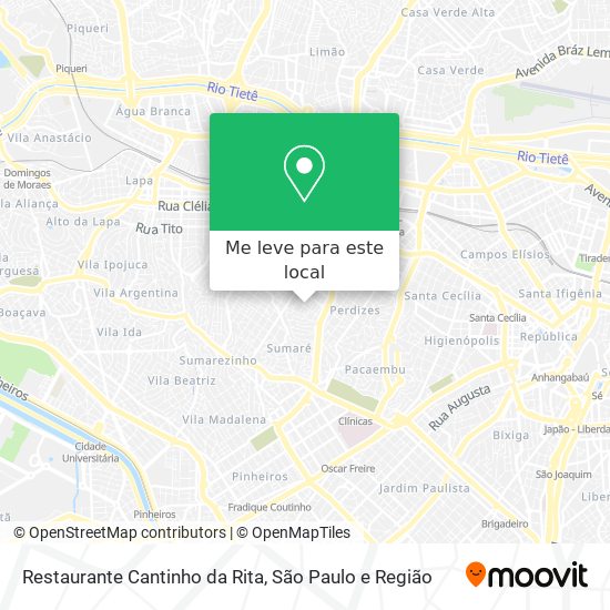 Restaurante Cantinho da Rita mapa