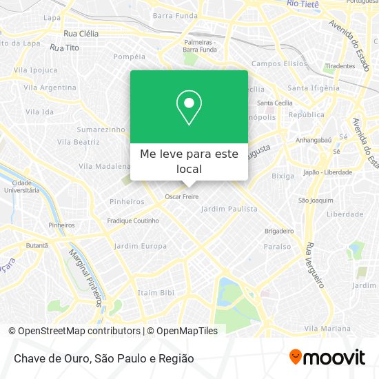 Chave de Ouro mapa