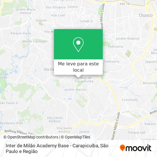 Inter de Milão Academy Base - Carapicuíba mapa