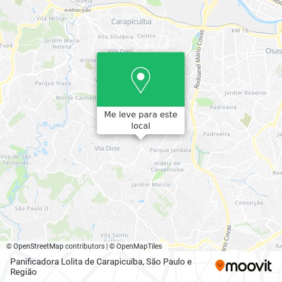 Panificadora Lolita de Carapicuíba mapa