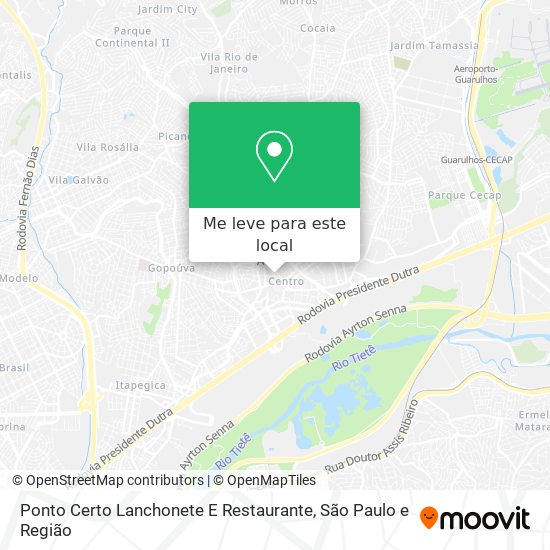 Ponto Certo Lanchonete E Restaurante mapa