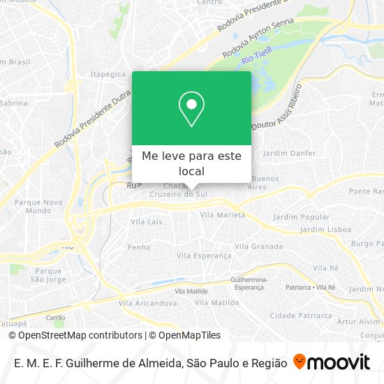 E. M. E. F. Guilherme de Almeida mapa