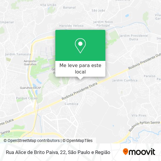 Rua Alice de Brito Paiva, 22 mapa