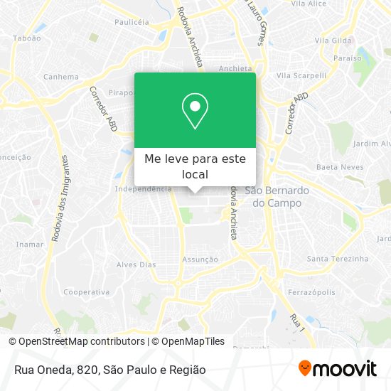 Rua Oneda, 820 mapa