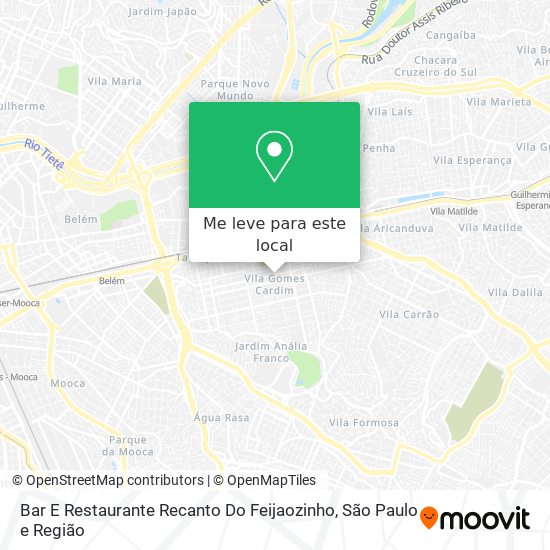 Bar E Restaurante Recanto Do Feijaozinho mapa