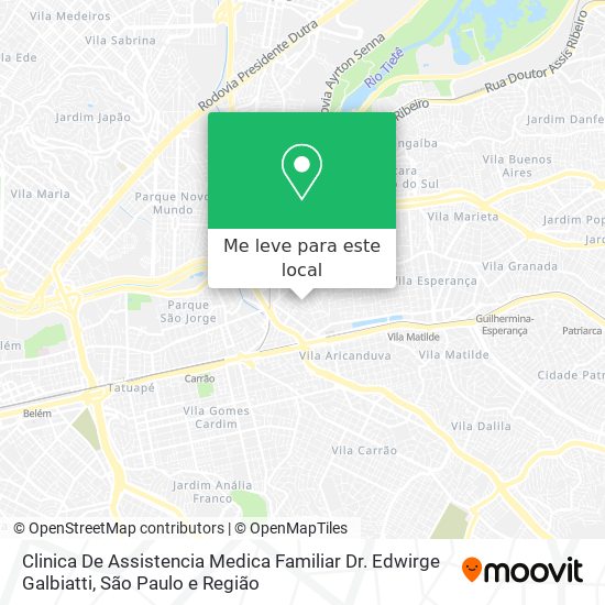Clinica De Assistencia Medica Familiar Dr. Edwirge Galbiatti mapa