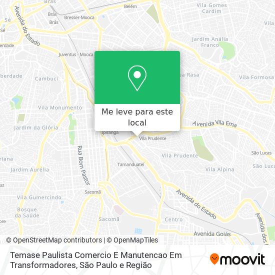 Temase Paulista Comercio E Manutencao Em Transformadores mapa