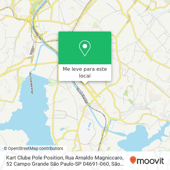 Kart Clube Pole Position, Rua Arnaldo Magniccaro, 52 Campo Grande São Paulo-SP 04691-060 mapa
