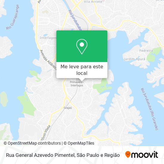 Rua General Azevedo Pimentel mapa