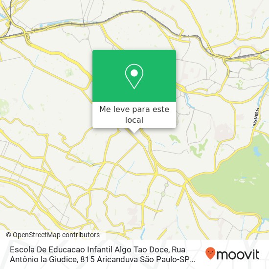 Escola De Educacao Infantil Algo Tao Doce, Rua Antônio la Giudice, 815 Aricanduva São Paulo-SP 03454-000 mapa