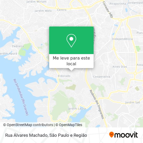 Rua Álvares Machado mapa