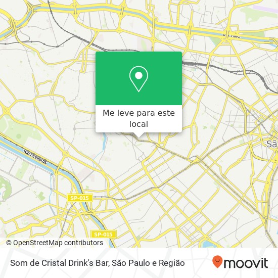 Som de Cristal Drink's Bar, Rua Tremembé Perdizes São Paulo-SP 01256-010 mapa