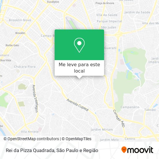Rei da Pizza Quadrada mapa