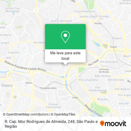 R. Cap. Mor Rodrigues de Almeida, 248 mapa