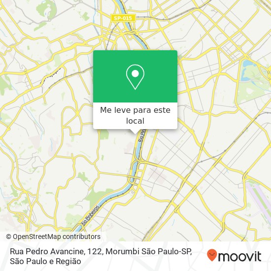 Rua Pedro Avancine, 122, Morumbi São Paulo-SP mapa