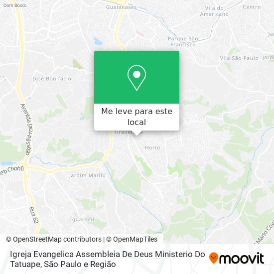 Igreja Evangelica Assembleia De Deus Ministerio Do Tatuape mapa