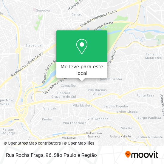 Rua Rocha Fraga, 96 mapa