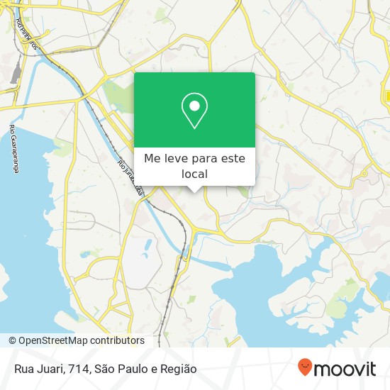Rua Juari, 714, Campo Grande São Paulo-SP mapa