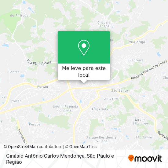Ginásio Antônio Carlos Mendonça mapa