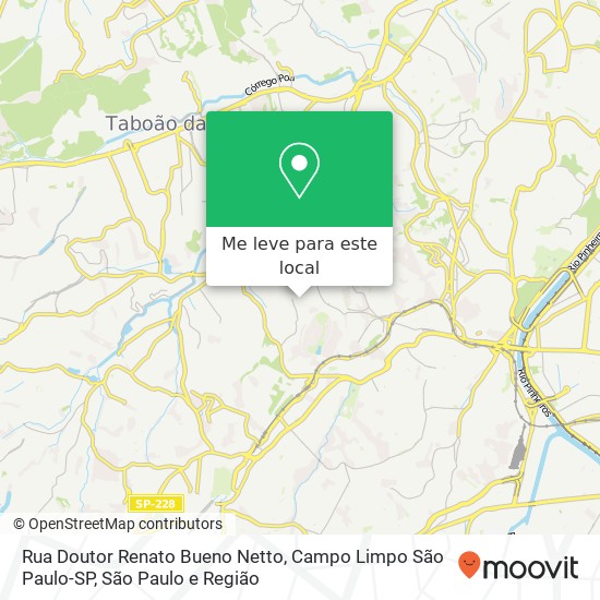 Rua Doutor Renato Bueno Netto, Campo Limpo São Paulo-SP mapa