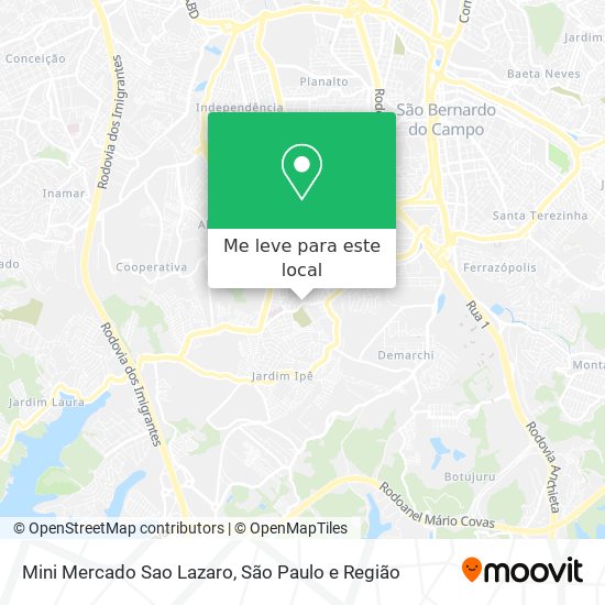 Mini Mercado Sao Lazaro mapa