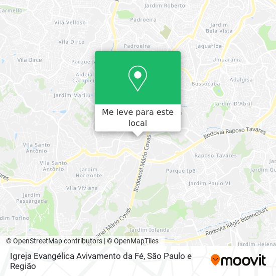 Igreja Evangélica Avivamento da Fé mapa