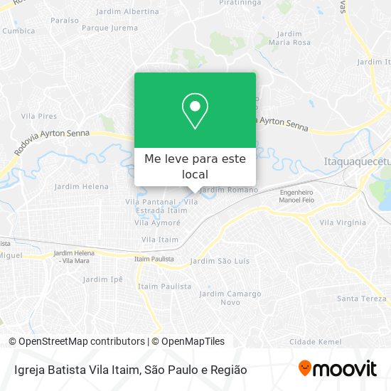 Igreja Batista Vila Itaim mapa