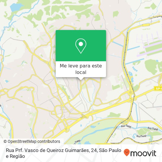 Rua Prf. Vasco de Queiroz Guimarães, 24, Bom Clima Guarulhos-SP mapa