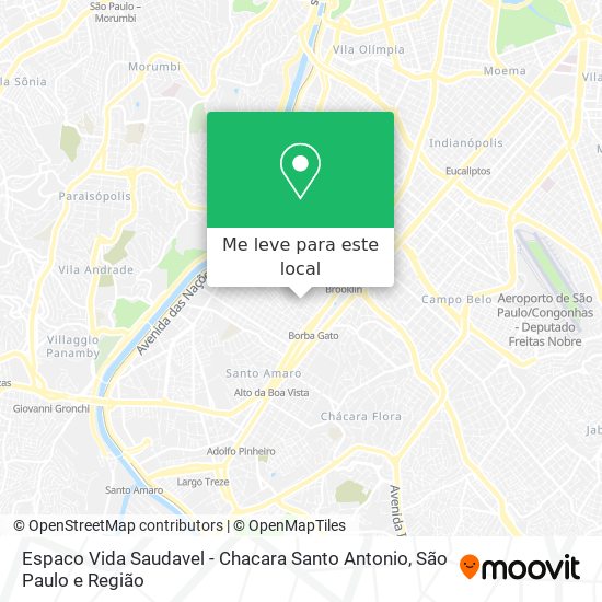 Espaco Vida Saudavel - Chacara Santo Antonio mapa