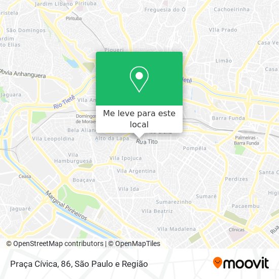 Praça Cívica, 86 mapa