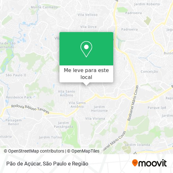 Pão de Açúcar mapa