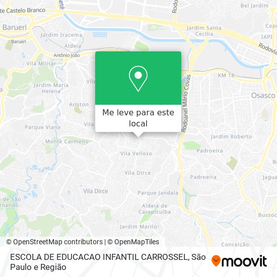 ESCOLA DE EDUCACAO INFANTIL CARROSSEL mapa