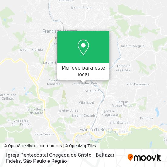 Igreja Pentecostal Chegada de Cristo - Baltazar Fidelis mapa