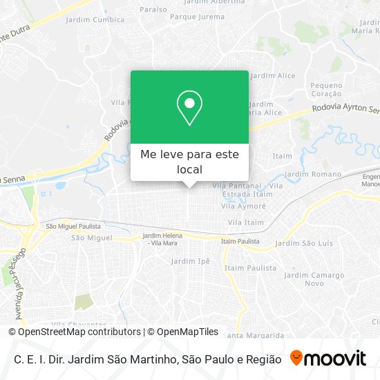 C. E. I. Dir. Jardim São Martinho mapa
