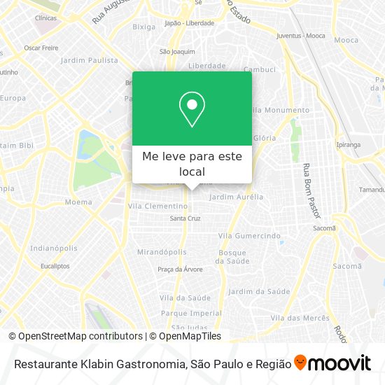 Restaurante Klabin Gastronomia mapa