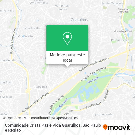 Comunidade Cristã Paz e Vida Guarulhos mapa