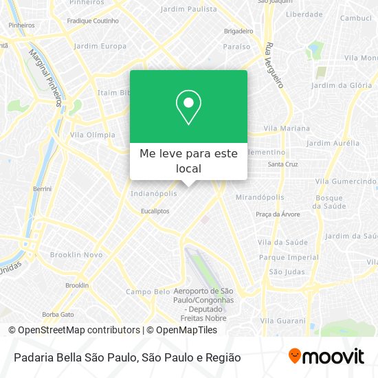 Padaria Bella São Paulo mapa