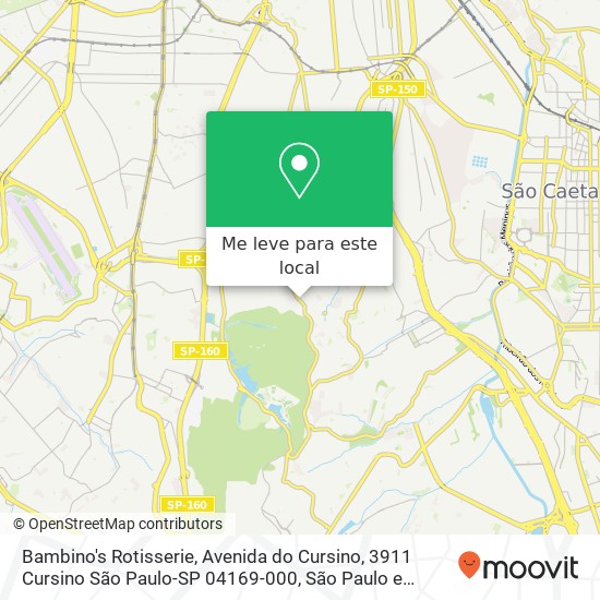 Bambino's Rotisserie, Avenida do Cursino, 3911 Cursino São Paulo-SP 04169-000 mapa