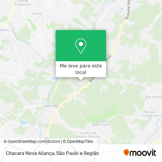 Chacara Nova Aliança mapa