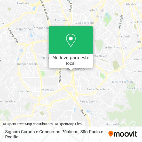 Signum Cursos e Concursos Públicos mapa